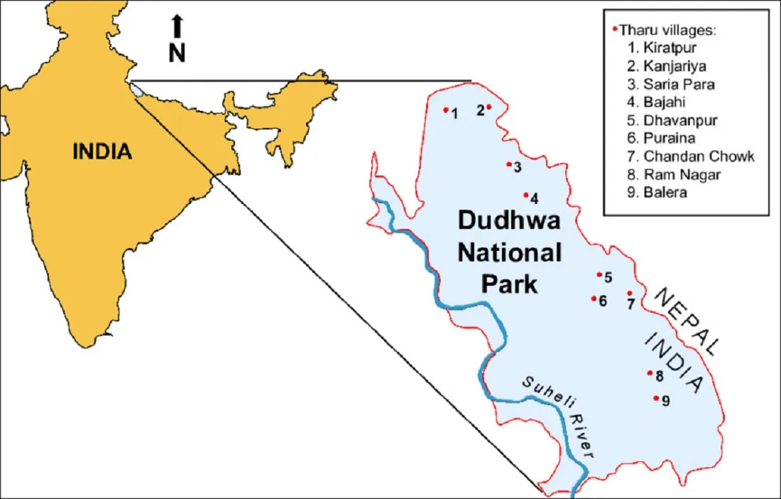 Dudhwa National Park Location